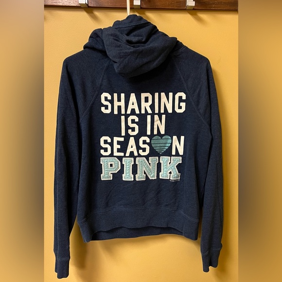 PINK Victoria's Secret Tops - Victoria’s Secret Pink Sharing Is In Season Hoodie